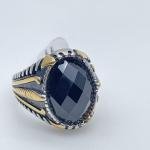 Diamond cut stone ring
